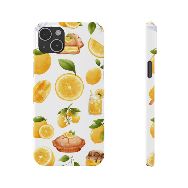 Slim Cute Phone Cases for Iphone - | iPhone 15 Case | iPhone 15 Pro Max Case, Iphone 14 Case, Iphone 14 Pro Max, Iphone 13, Summer Fruit Lemon - Studio40ParkLane