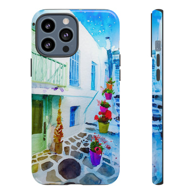 Impact Resistant, Greece House, Cute Phone Cases for Samsung S24, S23, S22, S21, IPhone 15 pro Iphone 14 pro Iphone 13 IPhone 12 Iphone 11