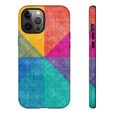 Impact Resistant, Colored Shapes, Cute Phone Cases for Samsung S24, S23, S22, S21, IPhone 15 pro Iphone 14 pro Iphone 13 IPhone 12 Iphone 11