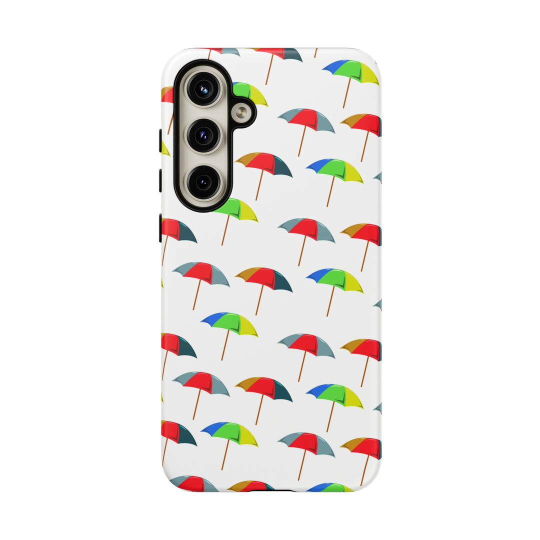 Cute Samsung Phone Case | Aesthetic Samsung Phone Case | Galaxy S23, S22, S21, S20 | Colorful Beach Parasols, Protective Phone Case - Studio40ParkLane