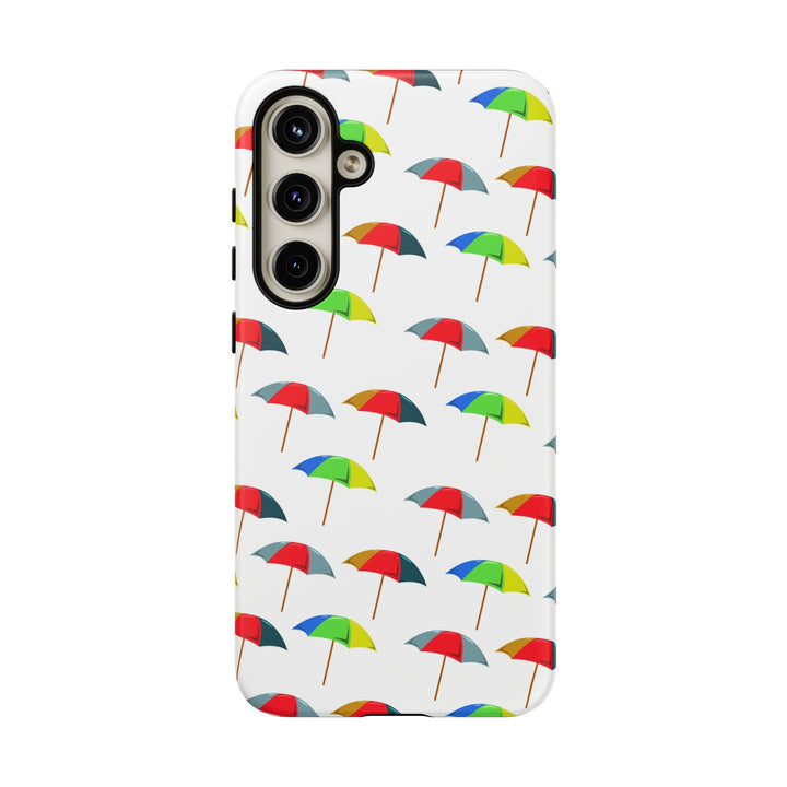Cute Samsung Phone Case | Aesthetic Samsung Phone Case | Galaxy S23, S22, S21, S20 | Colorful Beach Parasols, Protective Phone Case - Studio40ParkLane
