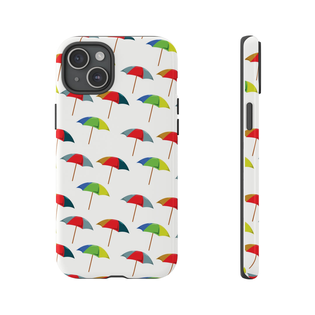 Cute IPhone Case | Colorful Beach Parasols, iPhone 15 Case | iPhone 15 Pro Case, Iphone 14 Case, Iphone 14 Pro Max Case, Protective Iphone Case - Studio40ParkLane