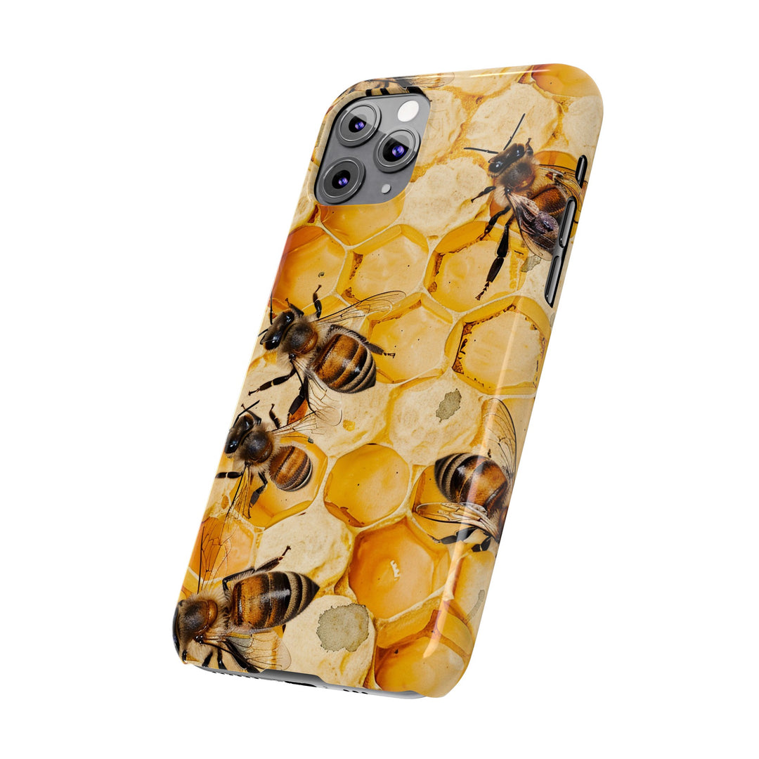 Slim Cute Phone Cases for Iphone - | iPhone 15 Case | iPhone 15 Pro Max Case, Iphone 14 Case, Iphone 14 Pro Max, Iphone 13, Summer Honey Bees - Studio40ParkLane