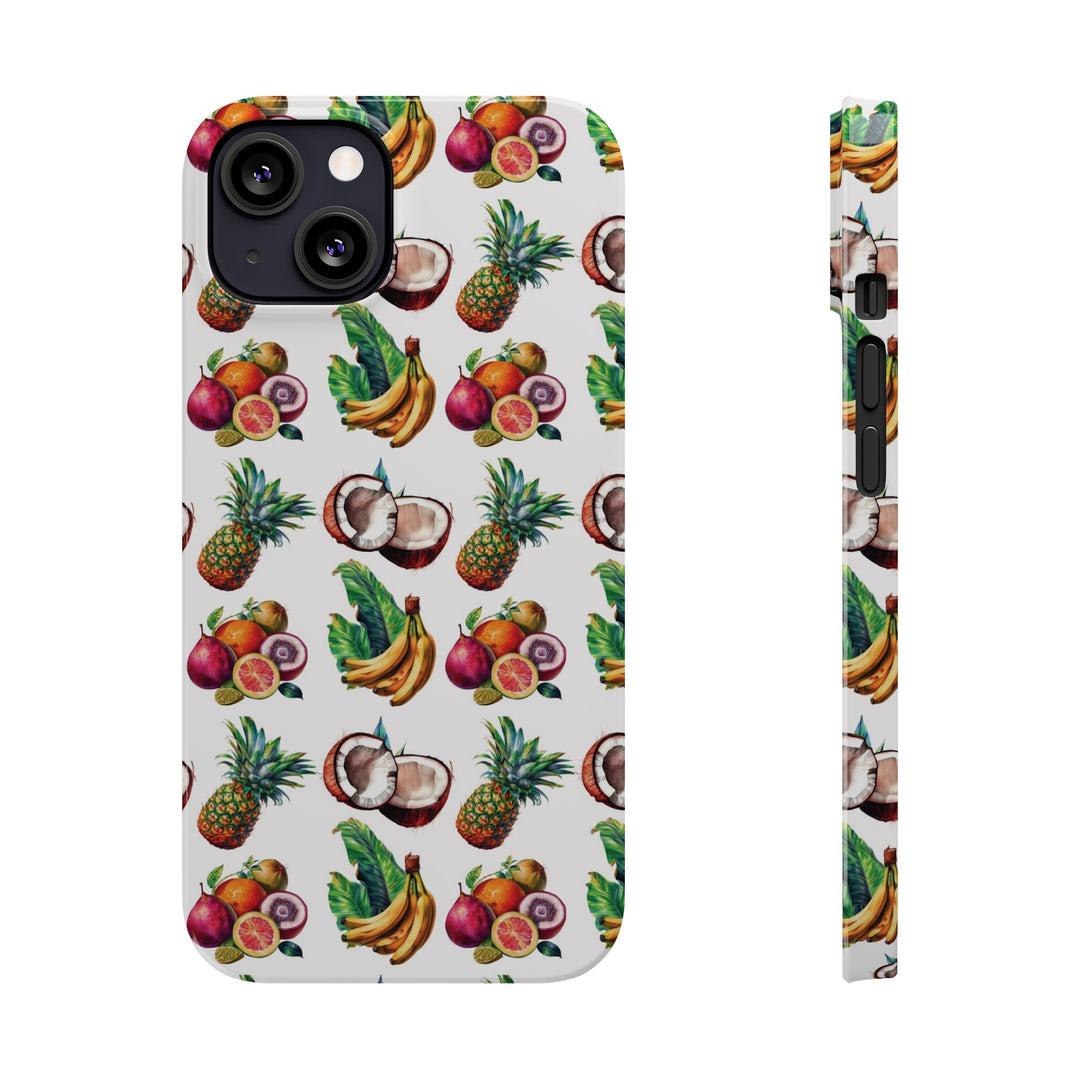 Slim Cute Phone Cases for Iphone - | iPhone 15 Case | iPhone 15 Pro Max Case, Iphone 14 Case, Iphone 14 Pro Max, Iphone 13, Tropical Summer Fruit - Studio40ParkLane