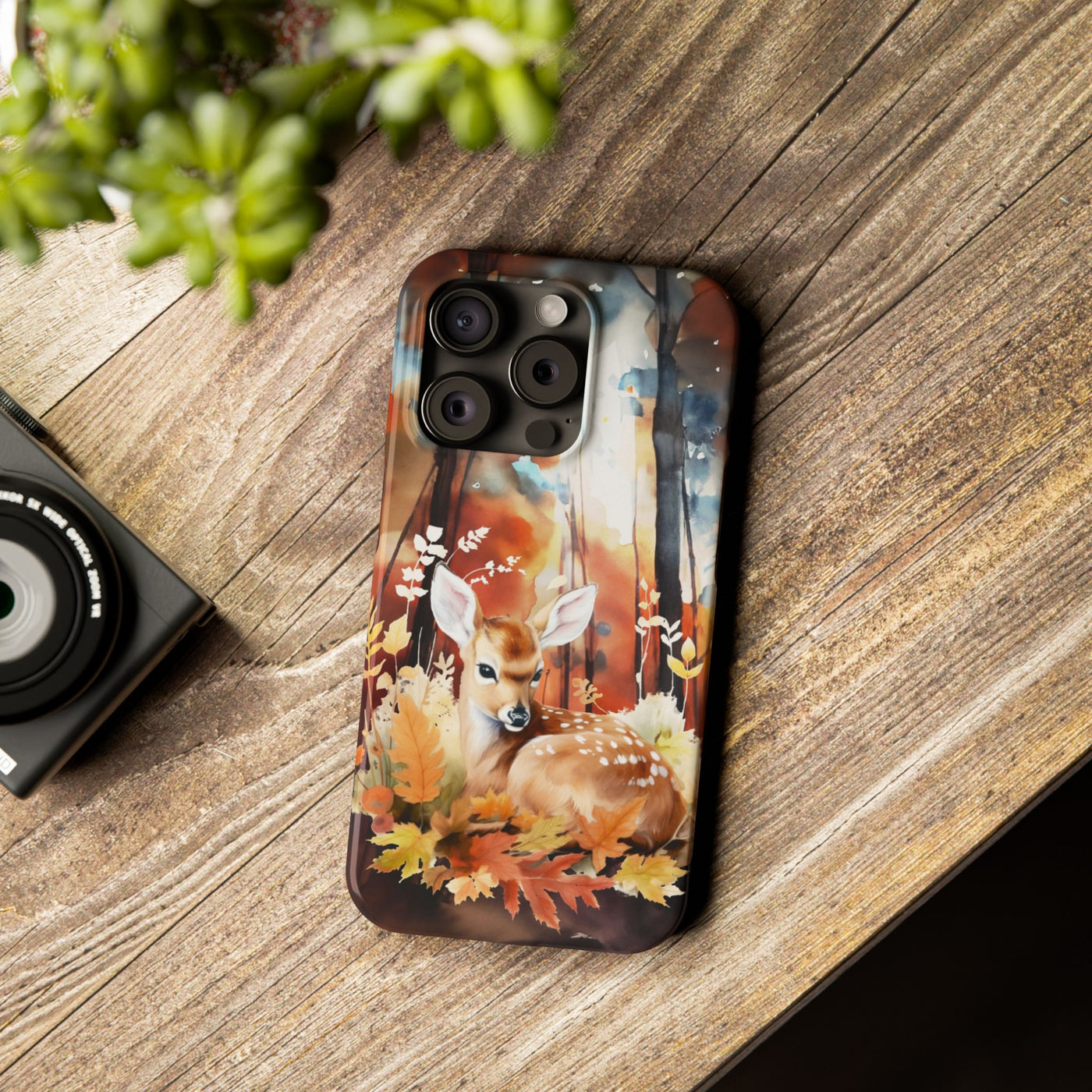 Slim Fall Autumn Forest Deer Gift for Her Cute Phone Cases for Iphone 16 | iPhone 15 Case | iPhone 15 Pro Max Case, Iphone 14, Iphone 14 Pro Max, Iphone 13, Slim