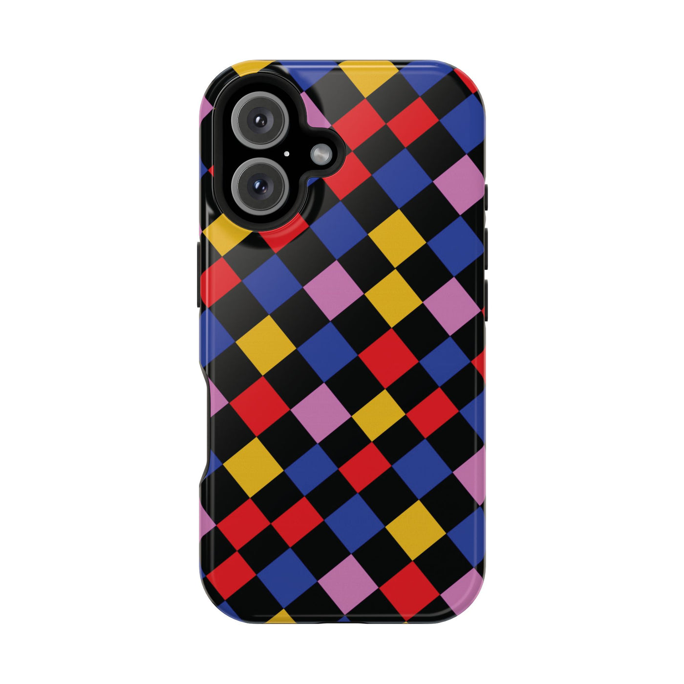 Aesthetic Colorful Checkerboard Tough Magsafe Phone Case - For iPhone 17 Pro Max iPhone 16 Pro iPhone 15 Iphone 14 Plus 13 Pro 12 11 Gift - Studio40ParkLane
