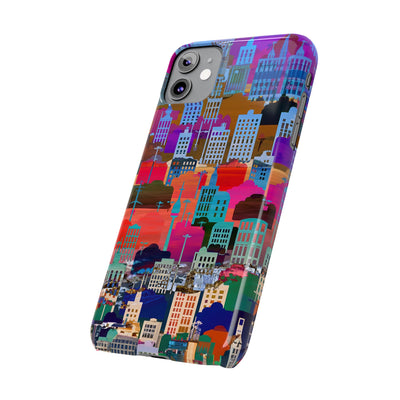 City Skyline Mosaic Slim Cute Phone Cases for Iphone | iPhone 15 Case | iPhone 15 Pro Max Case, Iphone 14, Iphone 14 Pro Max, Iphone 13, 12