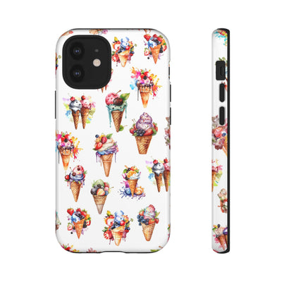 Impact Resistant, Summer Icecream, Cute Phone Cases for Samsung S24, S23, S22, S21, IPhone 15 pro, Iphone 14 pro, Iphone 13 IPhone 12, Iphone 11