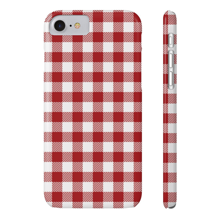 Slim Red Gingham Gift for Her Cute Phone Cases for Iphone 16 Pro Max | iPhone 15 Case | iPhone 15 Pro Max Case, Iphone 14, 13, 12, 11, 10, 8, 7 - Studio40ParkLane