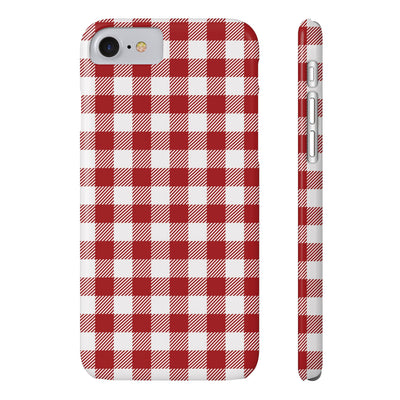 Slim Red Gingham Gift for Her Cute Phone Cases for Iphone 16 Pro Max | iPhone 15 Case | iPhone 15 Pro Max Case, Iphone 14, 13, 12, 11, 10, 8, 7