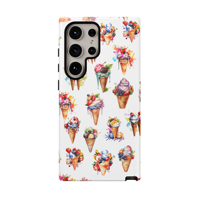 Impact Resistant, Summer Icecream, Cute Phone Cases for Samsung S24, S23, S22, S21, IPhone 15 pro, Iphone 14 pro, Iphone 13 IPhone 12, Iphone 11