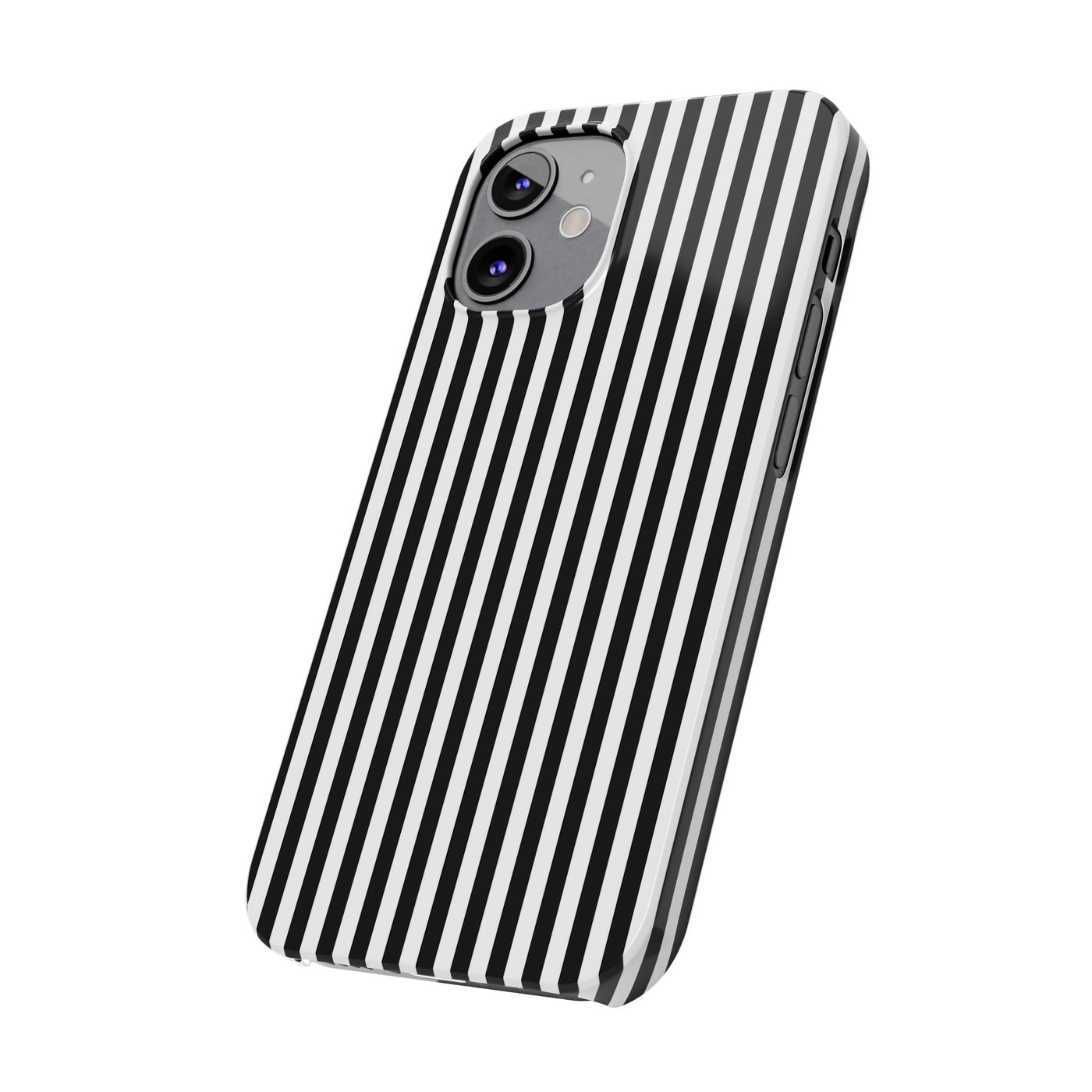 Slim Black White Striped Cute Phone Case for Iphone 16 - | iPhone 15 Pro Max Case | iPhone 14 Case Iphone 13 12 11 10 9 8 7 Gift for Her - Studio40ParkLane