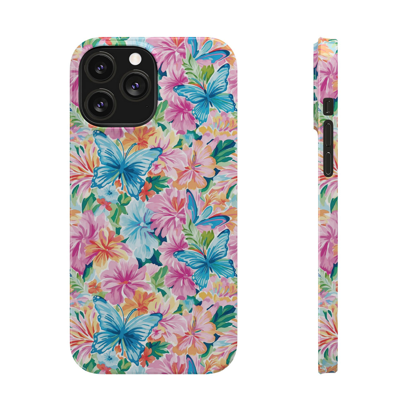Slim Butterflies Flowers Gift for Her Cute Phone Cases for Iphone 16 Pro Max | iPhone 15 Case | iPhone 15 Pro Max Case, Iphone 14, 13, 12, 11, 10, 8, 7