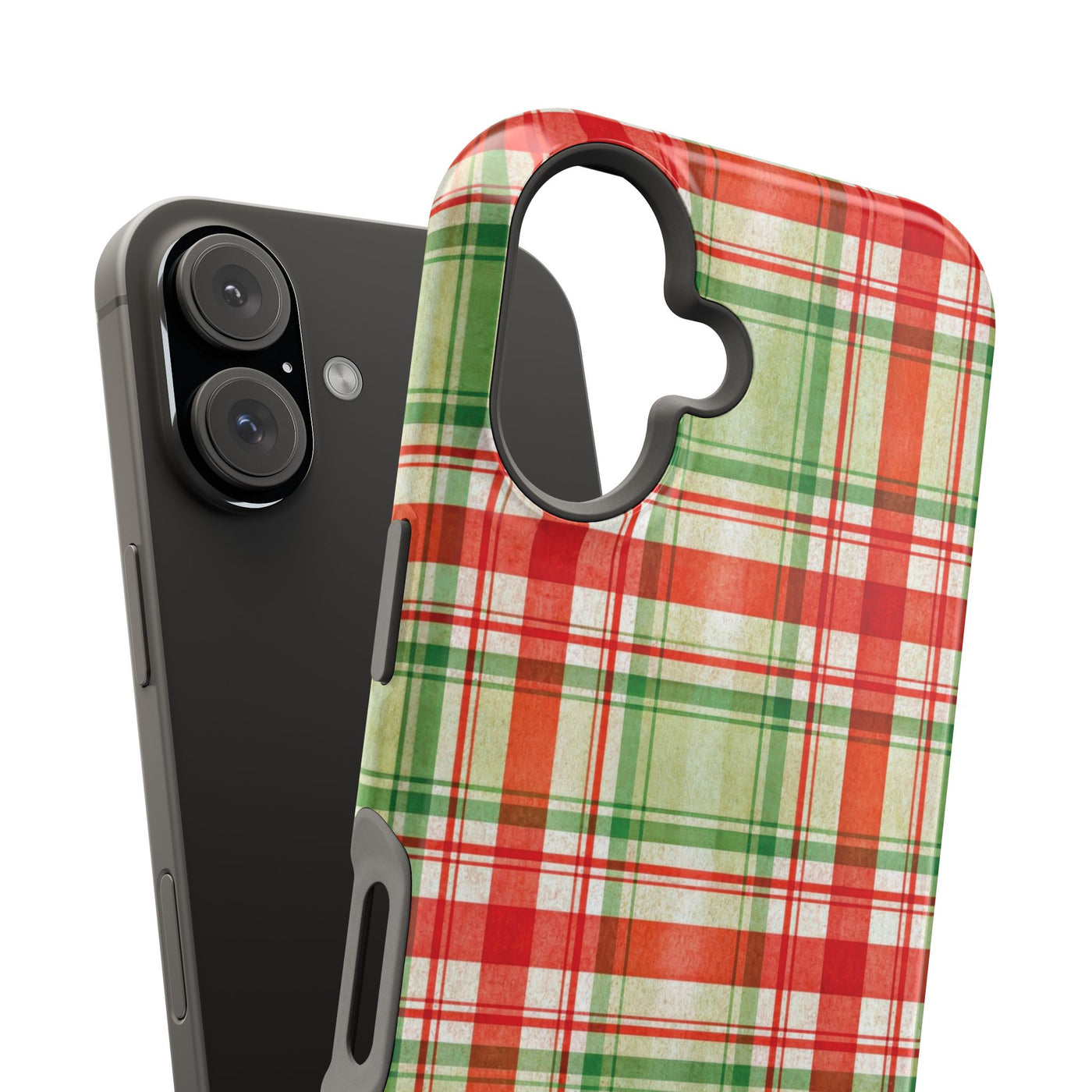 Aesthetic Tough Magsafe Red Green Checkered Phone Case - For iPhone 17 Pro Max iPhone 16 Pro iPhone 15 Iphone 14 Plus 13 Pro 12 11 10 - Studio40ParkLane