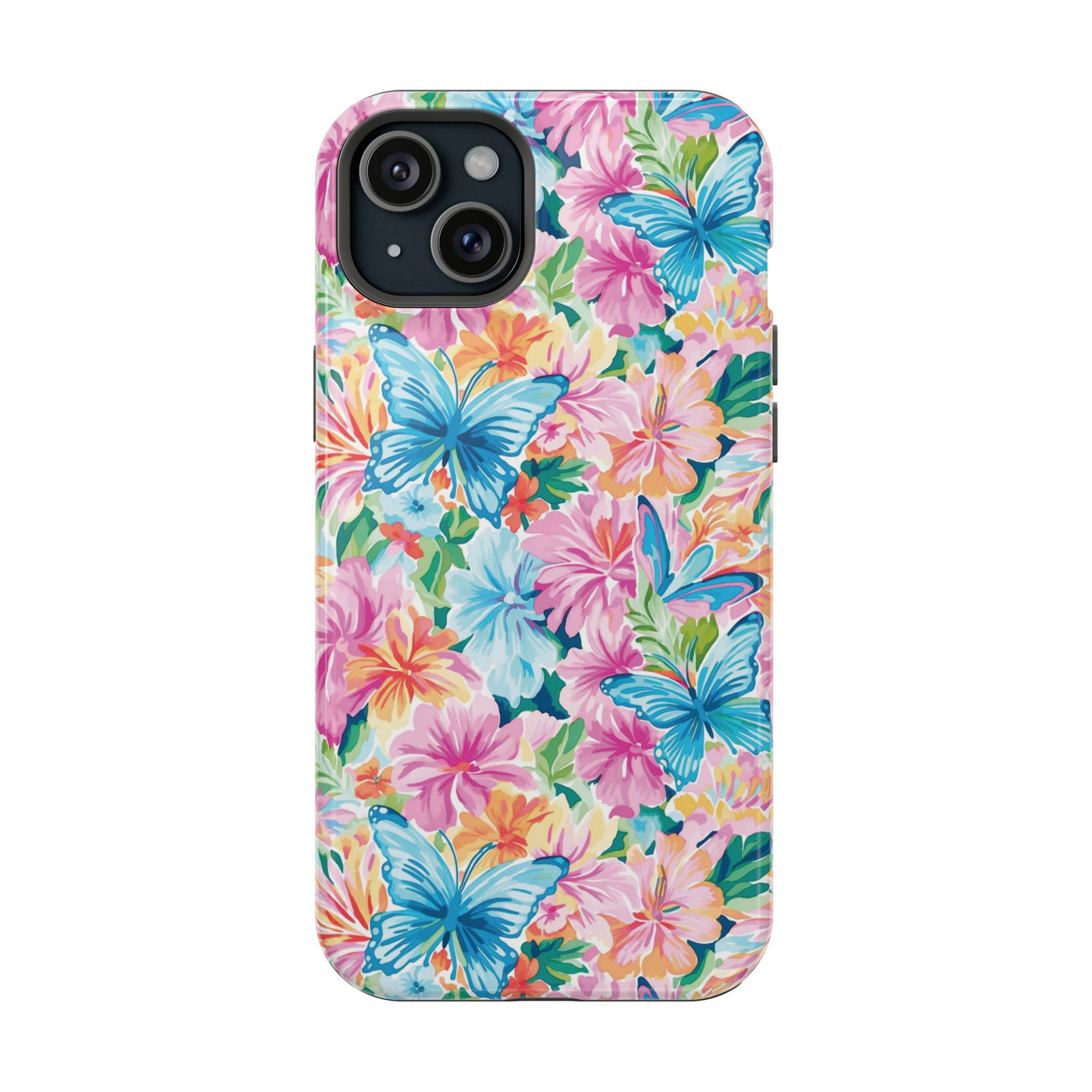 Butterflies Flowers Magsafe Cute Phone Case for Iphone Gift for Her, iPhone 16 Case iPhone 15 Pro Max Case, Iphone 14, Iphone 14 Pro Max, 13, 12