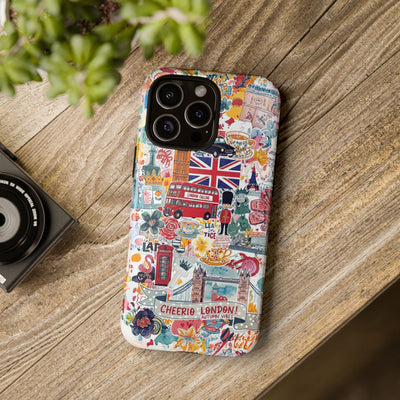 London England Coquette Collage Tough Premium Phone Case - For iPhone 17 Pro Max iPhone 16 Pro iPhone 15 Iphone 14 Plus 13 Pro 12 11 10 XR - Studio40ParkLane