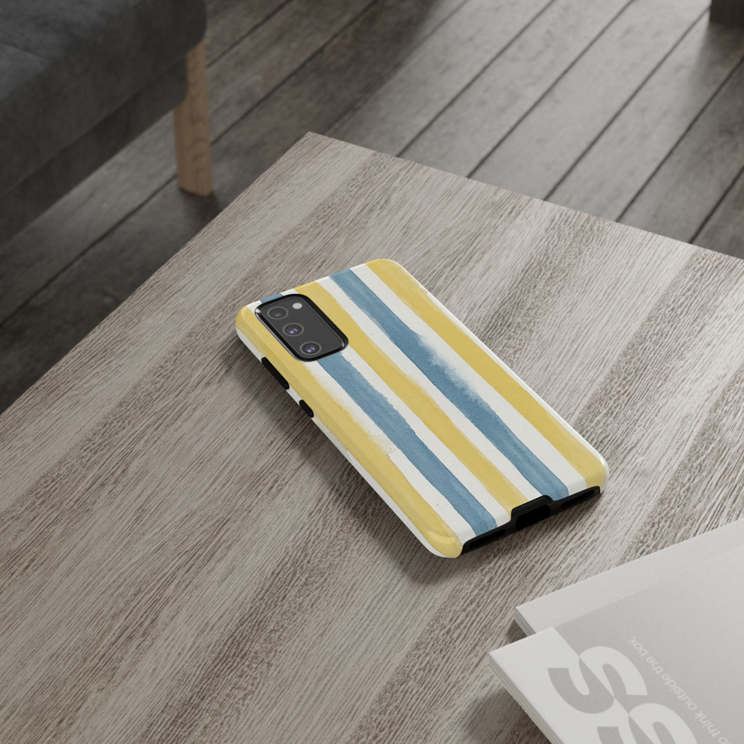 Tough Cute Yellow Stripes Phone Case, for IPhone 17 Pro Max | Iphone 17 Air, Iphone 16, IPhone 15, 14 13 12, Samsung Galaxy S26, S25, S24, S23 - Studio40ParkLane