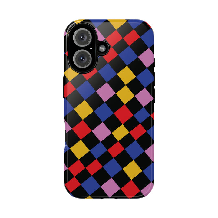 Aesthetic Tough Colorful Checkerboard Phone Case Premium - For iPhone 17 Pro Max iPhone 16 Pro iPhone 15 Iphone 14 Plus 13 Pro 12 11 10 XR - Studio40ParkLane