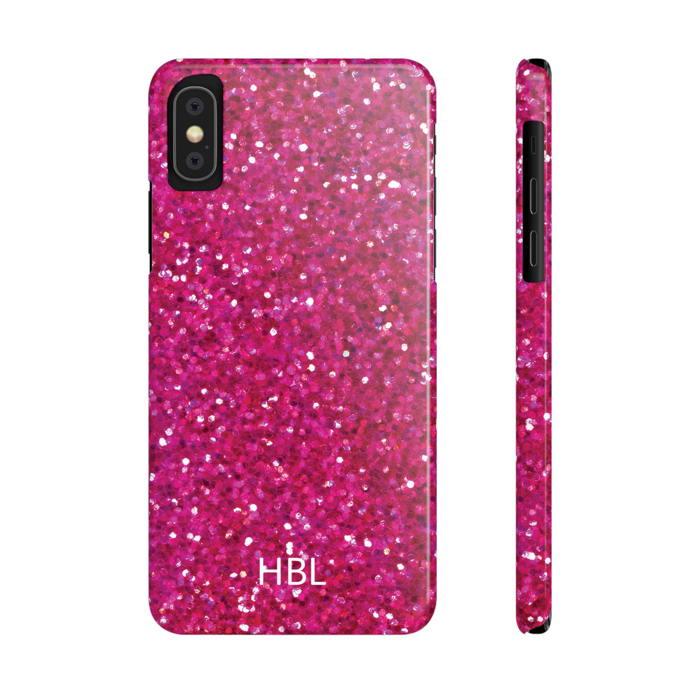 Personalized Slim Muted Pink Faux Play on Glitter Effect Cute Phone Cases for Iphone 16 Pro Max | iPhone 15 Case | iPhone 15 Pro Max Case, Iphone 14, Iphone 14 Pro Max, Iphone 13 12 11 8 7