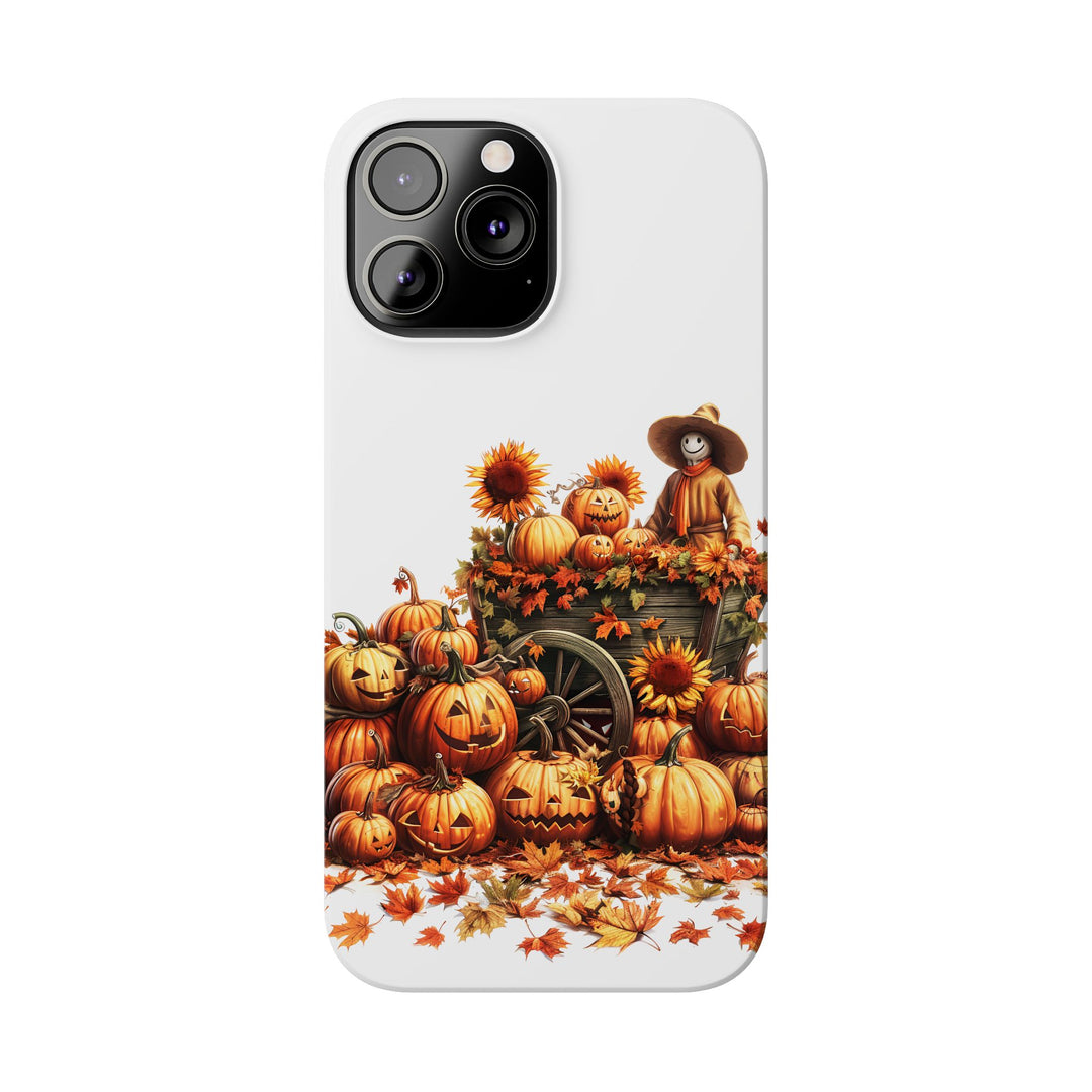 Slim Fall Leaves Scarecrow Slim Cute Phone Cases for Iphone | iPhone 15 Case | iPhone 15 Pro Max Case, Iphone 14, Iphone 14 Pro Max, Iphone 13 - Studio40ParkLane