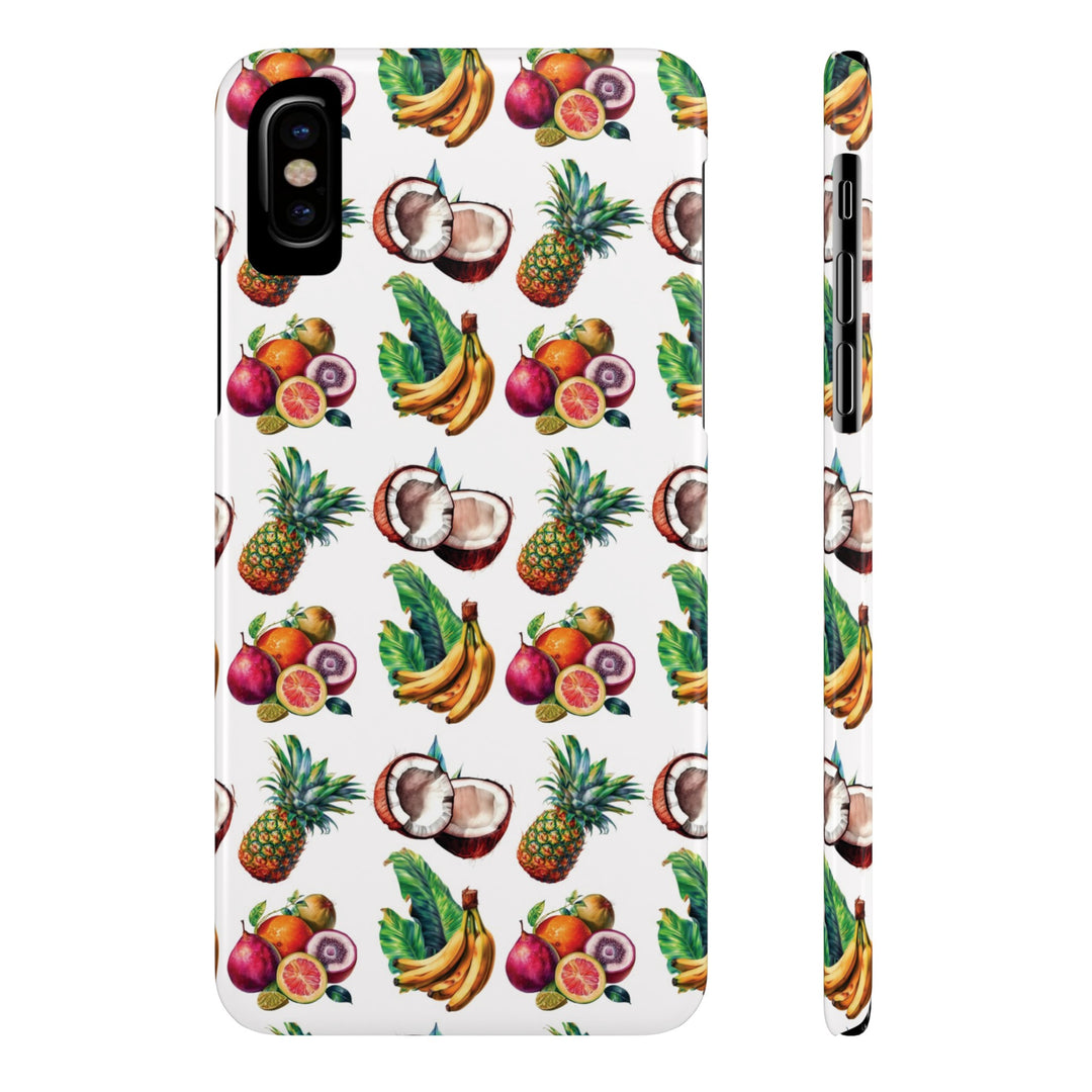 Slim Cute Phone Cases for Iphone - | iPhone 15 Case | iPhone 15 Pro Max Case, Iphone 14 Case, Iphone 14 Pro Max, Iphone 13, Tropical Summer Fruit - Studio40ParkLane