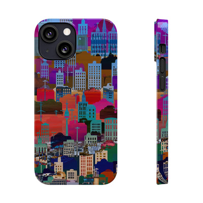 City Skyline Mosaic Slim Cute Phone Cases for Iphone | iPhone 15 Case | iPhone 15 Pro Max Case, Iphone 14, Iphone 14 Pro Max, Iphone 13, 12