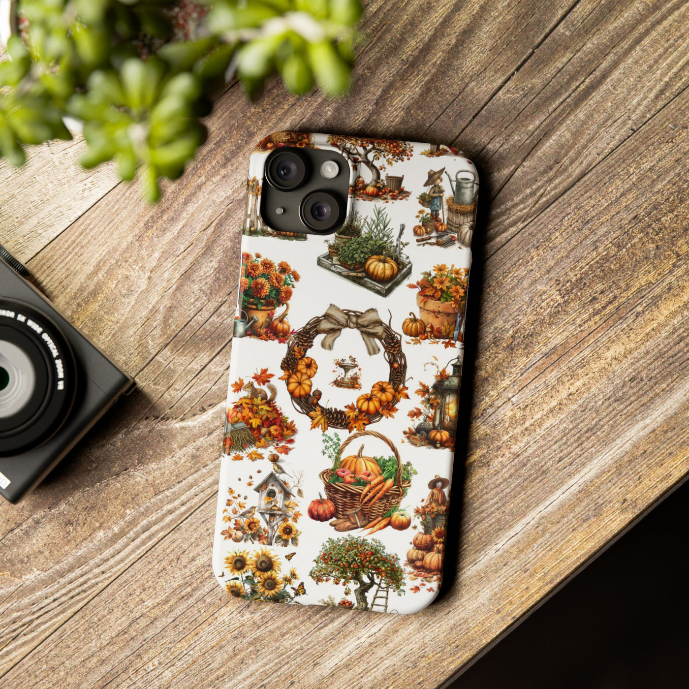 Slim Fall Leaves Collage Cute Phone Cases for Iphone | iPhone 15 Case | iPhone 15 Pro Max Case, Iphone 14, Iphone 14 Pro Max, Iphone 13, 12