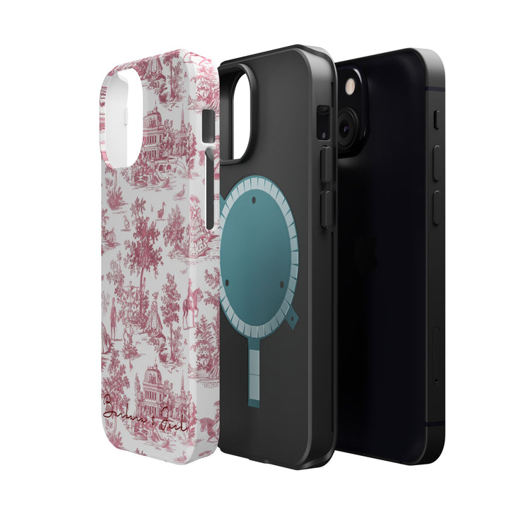 Magsafe French Toile Personalized Initial Custom Gift Cute Phone Cases for Iphone 16 Pro Max | iPhone 15, Pro Max Case, Iphone 14, 13, 12, 11, 10 - Studio40ParkLane