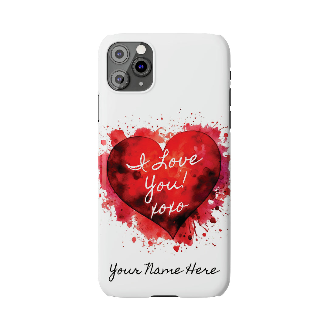 Slim Personalized Slim Cute iPhone Cases - | iPhone 15 Case | iPhone 15 Pro Max Case, Iphone 14 Case, Iphone 14 Pro Max, Iphone 13, Valentine Heart Love - Studio40ParkLane