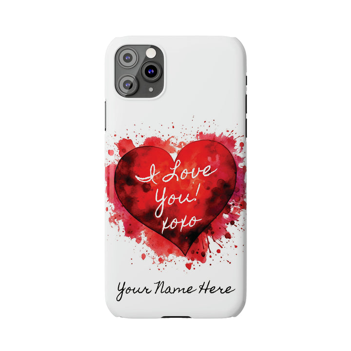 Slim Personalized Slim Cute iPhone Cases - | iPhone 15 Case | iPhone 15 Pro Max Case, Iphone 14 Case, Iphone 14 Pro Max, Iphone 13, Valentine Heart Love - Studio40ParkLane
