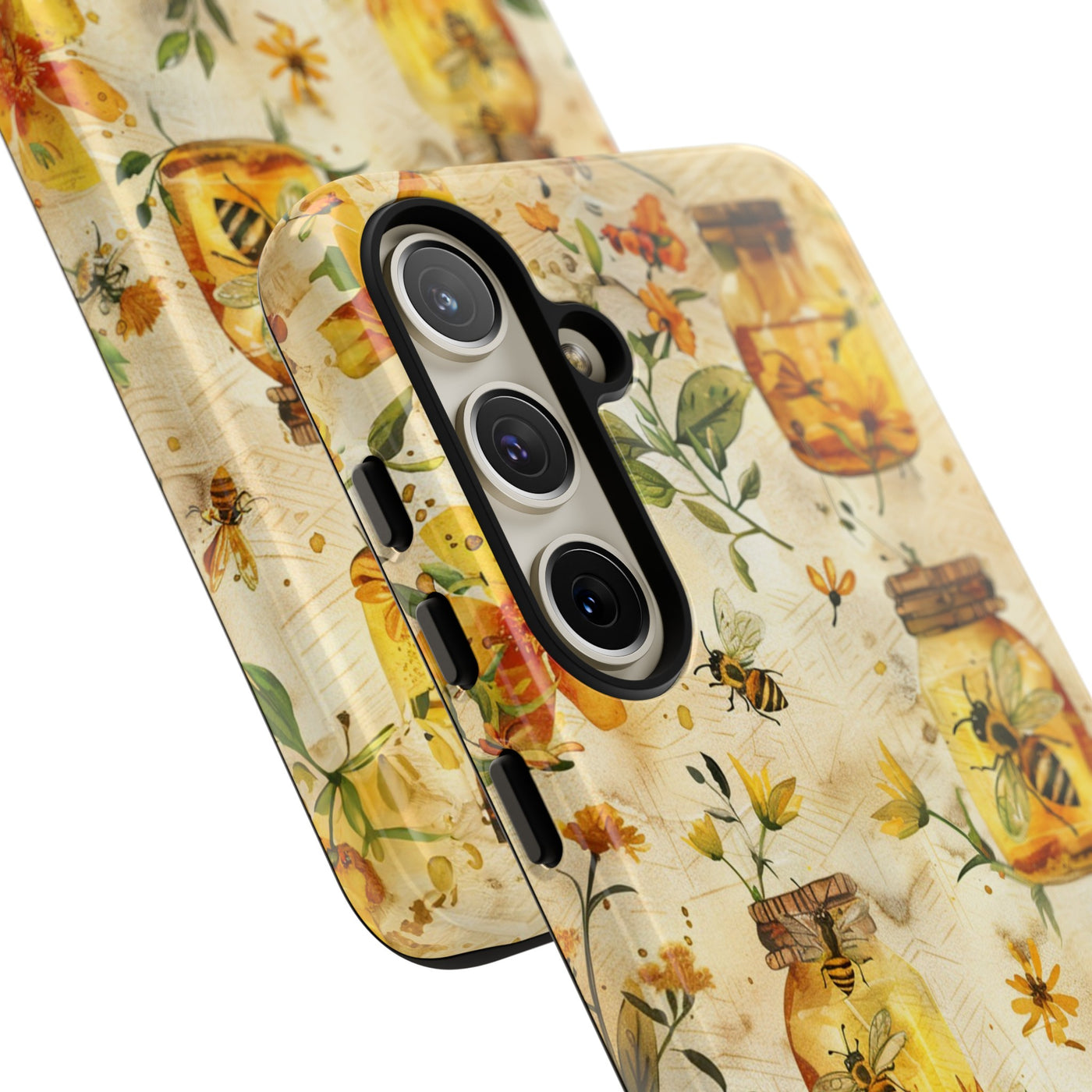 Impact Resistant, Honey Bees, Cute Phone Cases for Samsung S24, S23, S22, S21, IPhone 15 pro Iphone 14 pro Iphone 13 IPhone 12 Iphone 11