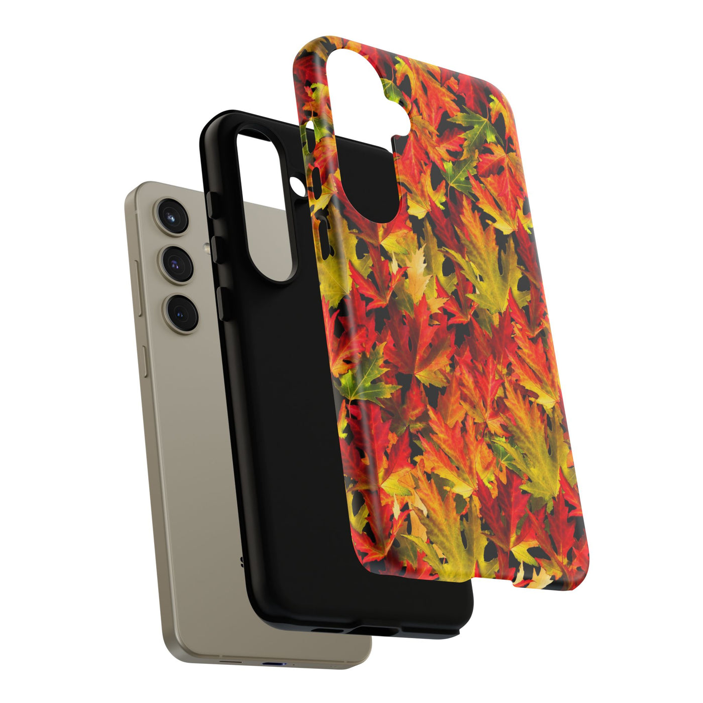 Fall Leaves Impact Resistant, Cute Phone Cases for Samsung S24, S23, S22, S21, IPhone 15 pro Iphone 14 pro Iphone 13 IPhone 12 Iphone 11