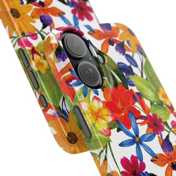 Sleek Snap Colorful Flowers Cute Phone Case for iPhone 16 15 14 13 12 11 X Xs Max Xr Pro Plus Samsung Galaxy S24 S23 S22 S21 S20 Note Ultra