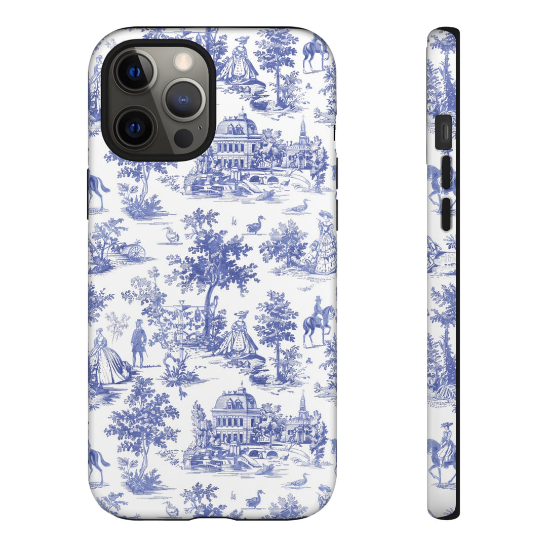 French Toile Premium Tough Phone Case, Timeless Cute Phone Case for Samsung Galaxy S25 S24 S23 Ultra &amp; iPhone 16 15 Pro Max - Studio40ParkLane