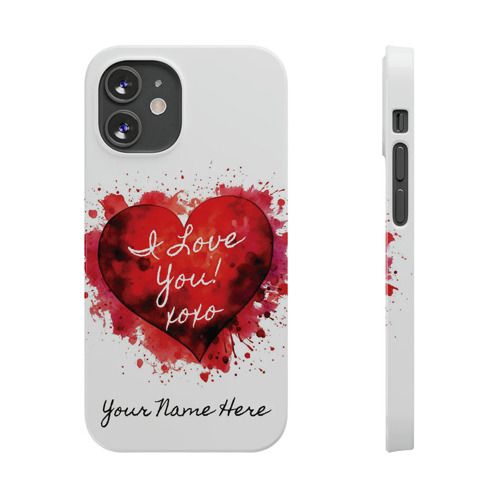 Slim Personalized Slim Cute iPhone Cases - | iPhone 15 Case | iPhone 15 Pro Max Case, Iphone 14 Case, Iphone 14 Pro Max, Iphone 13, Valentine Heart Love - Studio40ParkLane