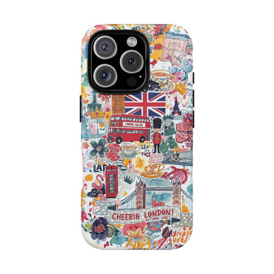 London England Coquette Collage Tough Premium Phone Case - For iPhone 17 Pro Max iPhone 16 Pro iPhone 15 Iphone 14 Plus 13 Pro 12 11 10 XR - Studio40ParkLane