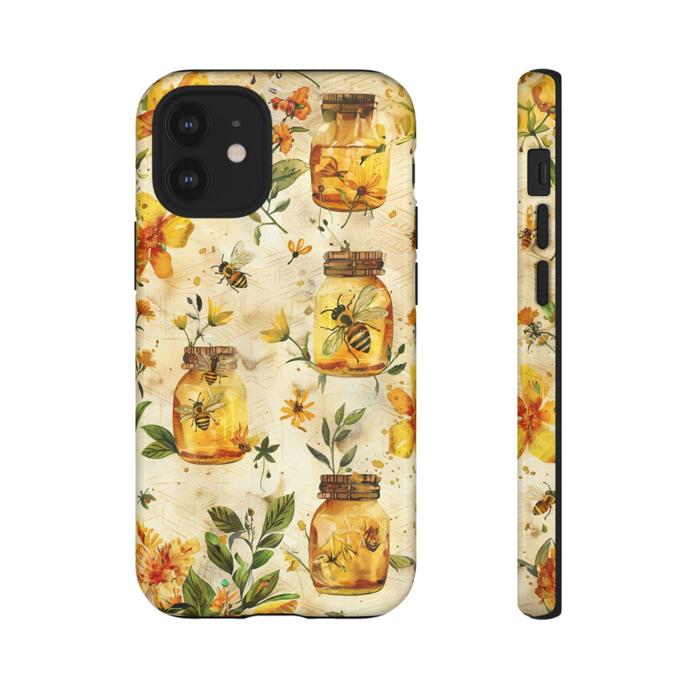 Impact Resistant, Honey Bees, Cute Phone Cases for Samsung S24, S23, S22, S21, IPhone 15 pro Iphone 14 pro Iphone 13 IPhone 12 Iphone 11