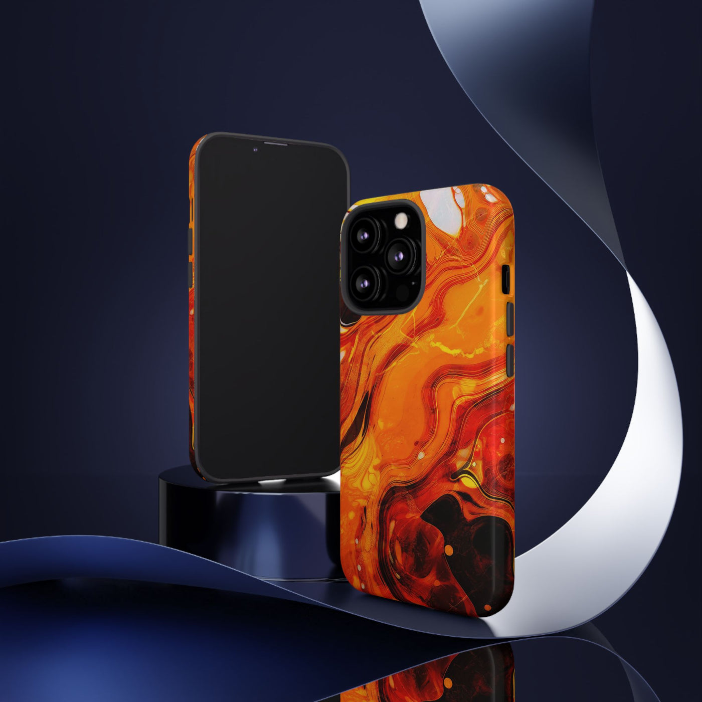 Impact Resistant, Fall Colors Marble, Cute Phone Cases for Samsung S24, S23, S22, S21, IPhone 15 pro Iphone 14 pro Iphone 13 IPhone 12 Iphone 11