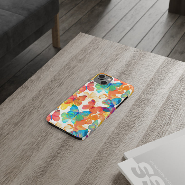 Slim Cute Phone Cases for Iphone - | iPhone 15 Case | iPhone 15 Pro Max Case, Iphone 14 Case, Iphone 14 Pro Max, Iphone 13, Summer Bright Butterflies - Studio40ParkLane