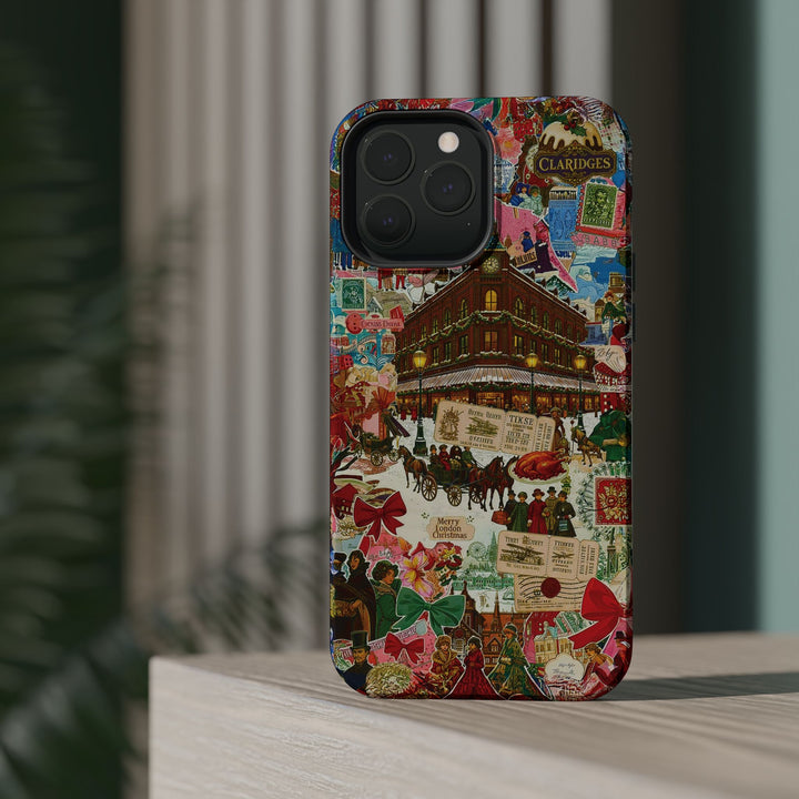 Aesthetic Tough Magsafe London Coquette Collage Phone Case - For iPhone 17 Pro Max iPhone 16 Pro iPhone 15 Iphone 14 Plus 13 Pro 12 11 10 - Studio40ParkLane