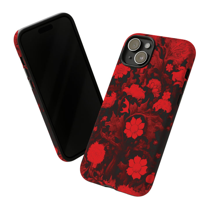 Cool Phone Case | Red Flowers, For iPhone 15 Case | iPhone 15 Pro Case, Iphone 14 Case, Iphone 14 Pro Max Case, Protective Iphone Case - Studio40ParkLane