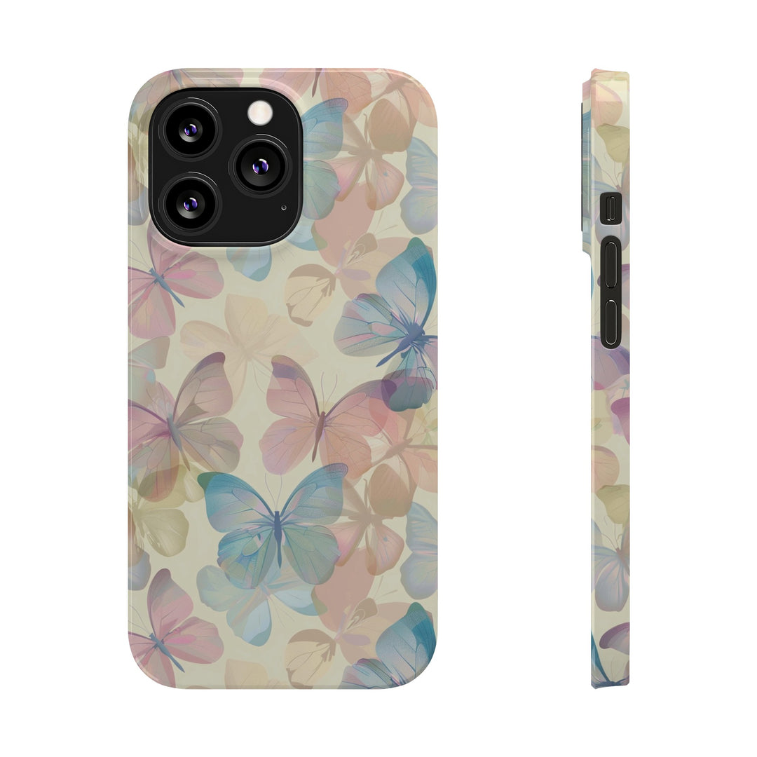 Slim Cute Phone Cases for Iphone - | iPhone 15 Case | iPhone 15 Pro Max Case, Iphone 14 Case, Iphone 14 Pro Max, Iphone 13, Summer Pastel Butterflies - Studio40ParkLane