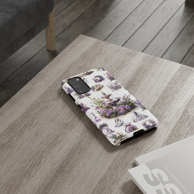 Impact Resistant, Lavender Wedding, Cute Phone Cases for Samsung S24, S23, S22, S21, IPhone 15 pro Iphone 14 pro Iphone 13 IPhone 12 Iphone 11