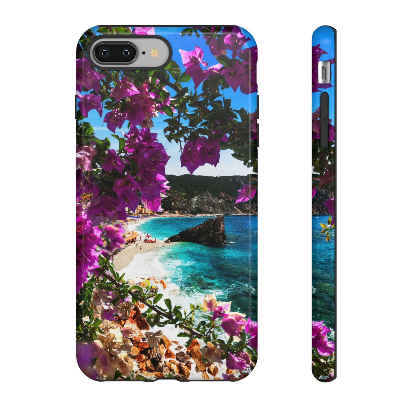 Impact Resistant, Bougainvillea Seaview, Cute Phone Cases for Samsung S24, S23, S22, S21, IPhone 15 pro Iphone 14 pro Iphone 13 IPhone 12 Iphone 11