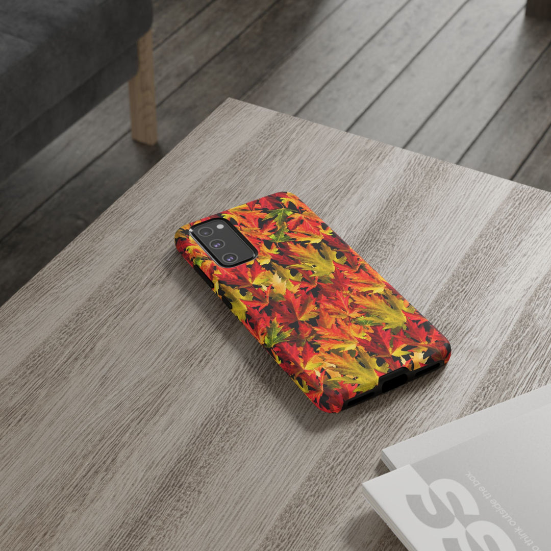 Fall Leaves Impact Resistant, Cute Phone Cases for Samsung S24, S23, S22, S21, IPhone 15 pro Iphone 14 pro Iphone 13 IPhone 12 Iphone 11 - Studio40ParkLane