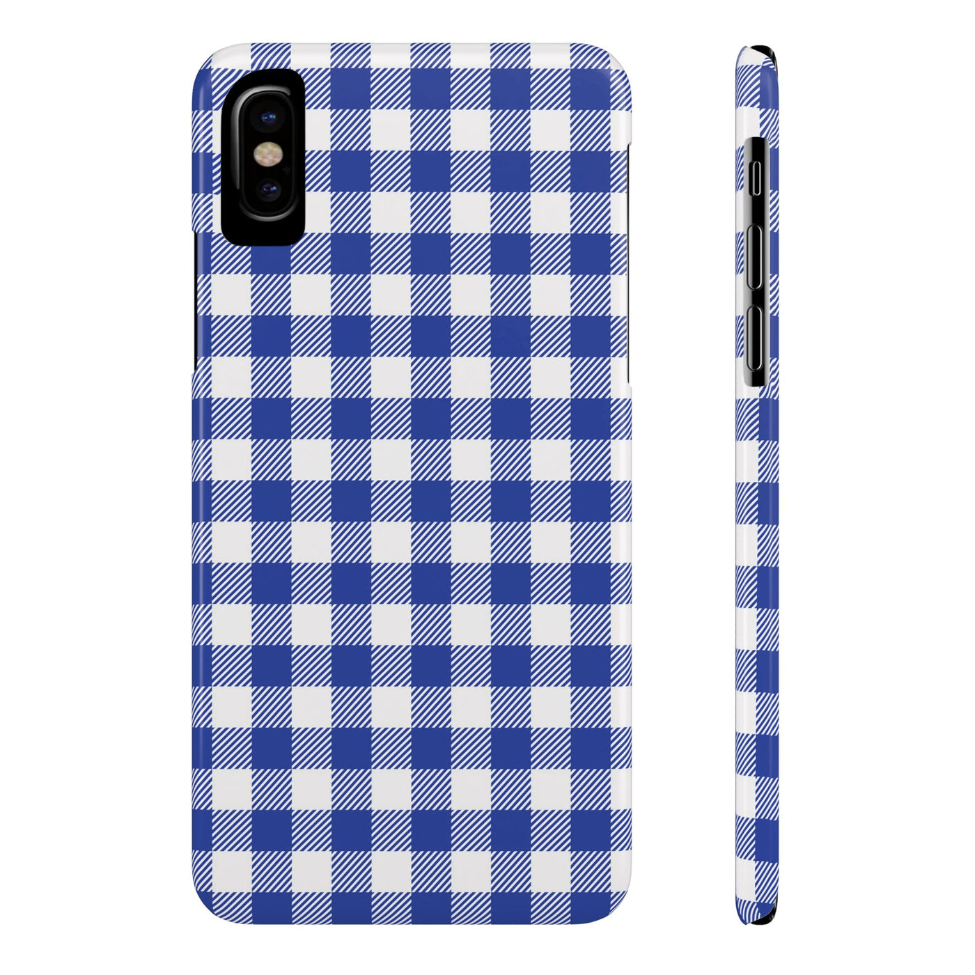 Slim Blue Gingham Gift for Her Cute Phone Cases for Iphone 16 Pro Max | iPhone 15 Case | iPhone 15 Pro Max Case, Iphone 14, 13, 12, 11, 10, 8, 7