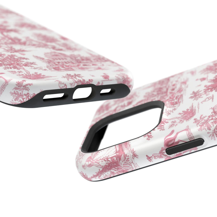 French Pink Toile Magsafe Cute Phone Case for Iphone Gift for Her, iPhone 16 Case | iPhone 15 Pro Max Case, Iphone 14, Iphone 14 Pro Max, Iphone 13, Iphone 12 - Studio40ParkLane
