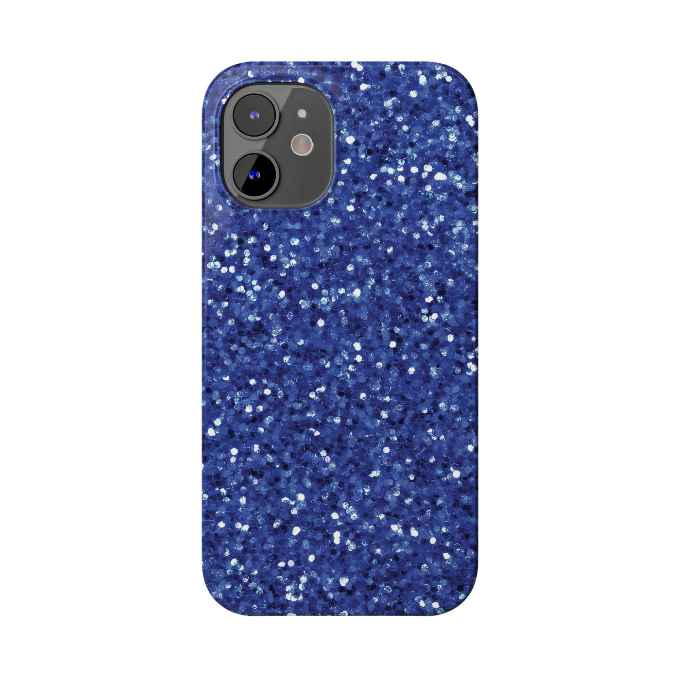 Slim Blue Muted Faux Play on Glitter Effect Cute Phone Cases for Iphone 16 Pro Max | iPhone 15 Case | iPhone 15 Pro Max Case, Iphone 14, Iphone 14 Pro Max, Iphone 13 12 11 8 7