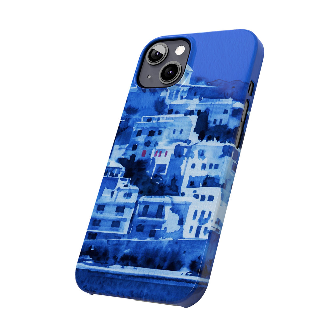 Slim Cute Phone Cases for Iphone | iPhone 15 Case | iPhone 15 Pro Max Case, Iphone 14, Iphone 14 Pro Max, Iphone 13, Greek Island Blue - Studio40ParkLane