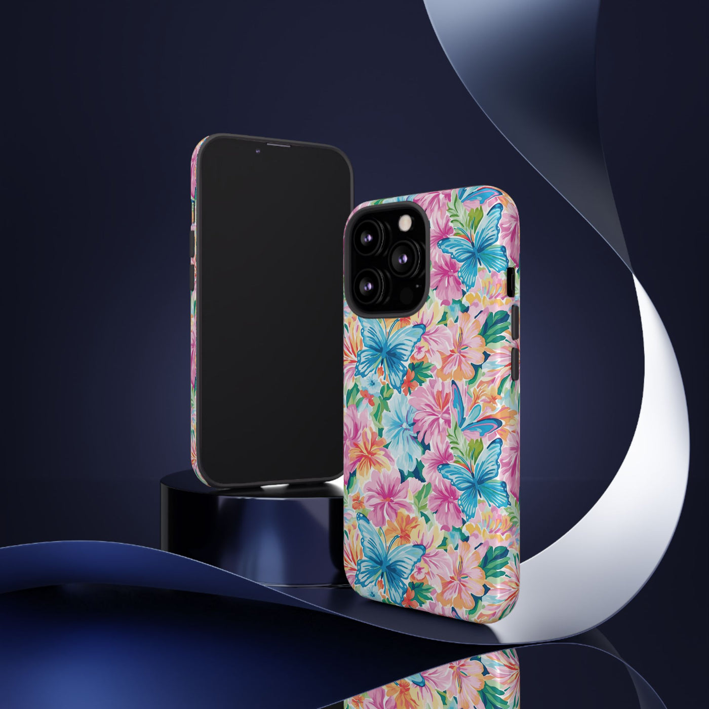 Premium Tough Butterflies Flowers Cute Phone Cases for Samsung S24, S23, S22, S21, S20, Plus and Ultra, Iphone 16 Pro Max,15, 14, 13, 12, 11, 10